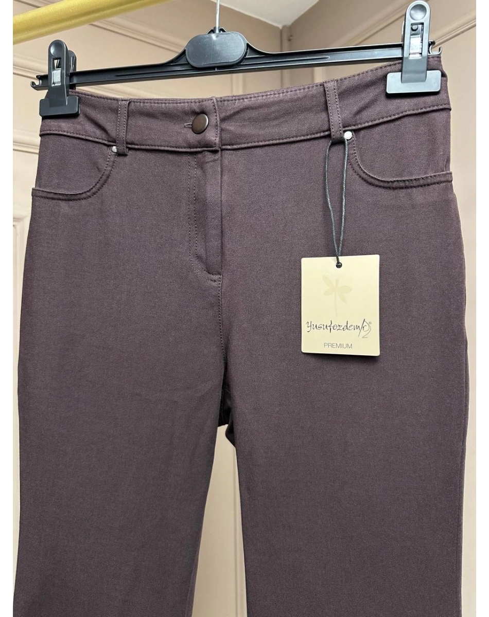 Yusuf Özdemir 25Y1117 Kahverengi İspanyol Paça Pantolon