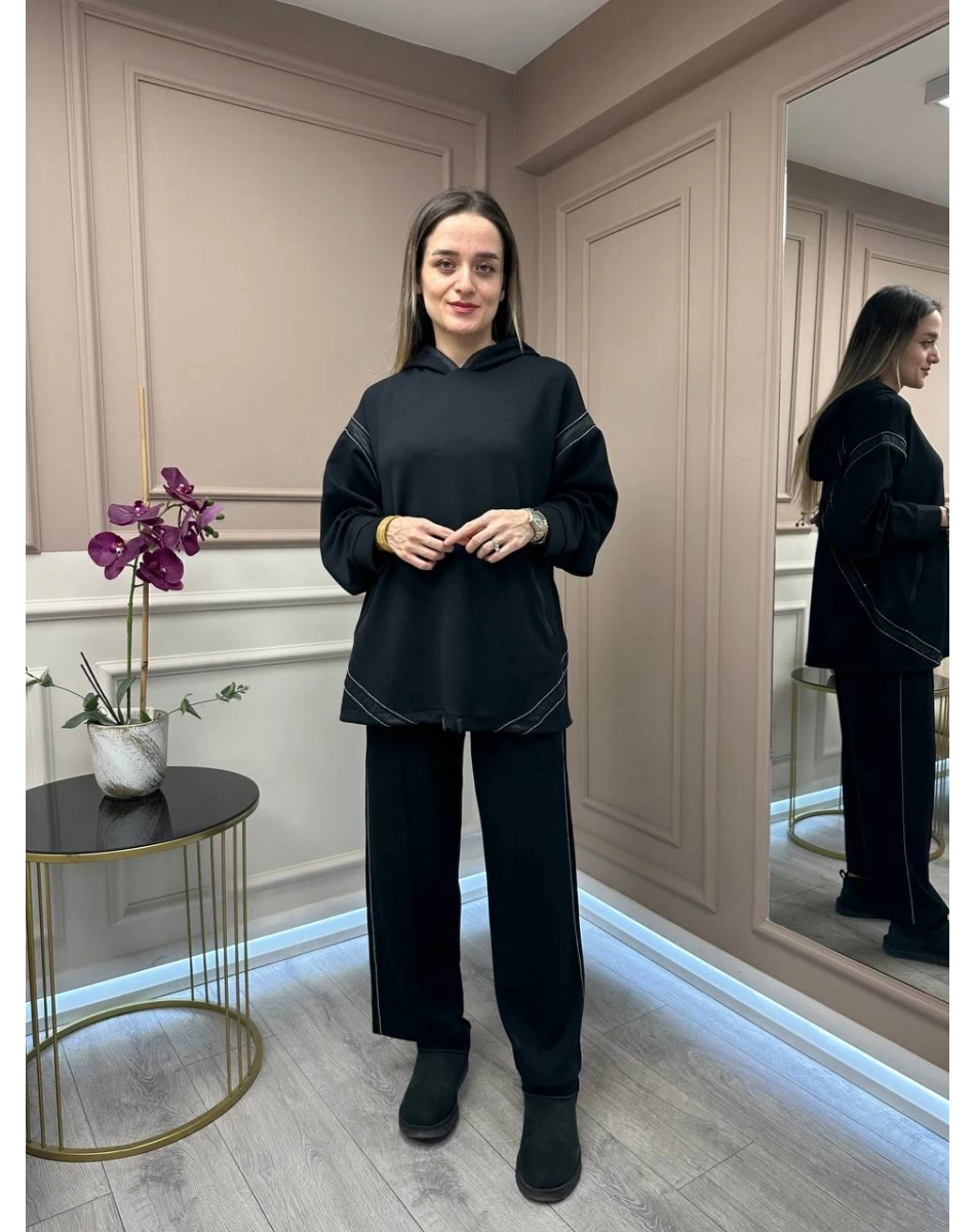 Ghisa 25YFETKM4797 Siyah İkili Takım