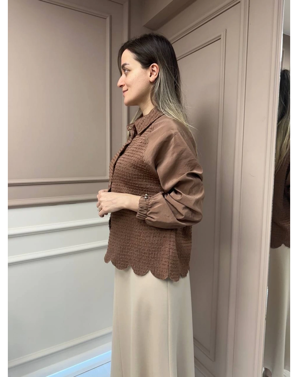 Ghisa 25YGSCKT3036 Kahve Mini Ceket