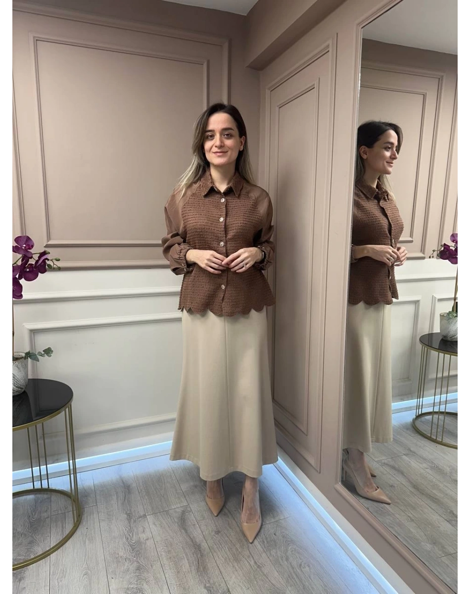 Ghisa 25YGSCKT3036 Kahve Mini Ceket