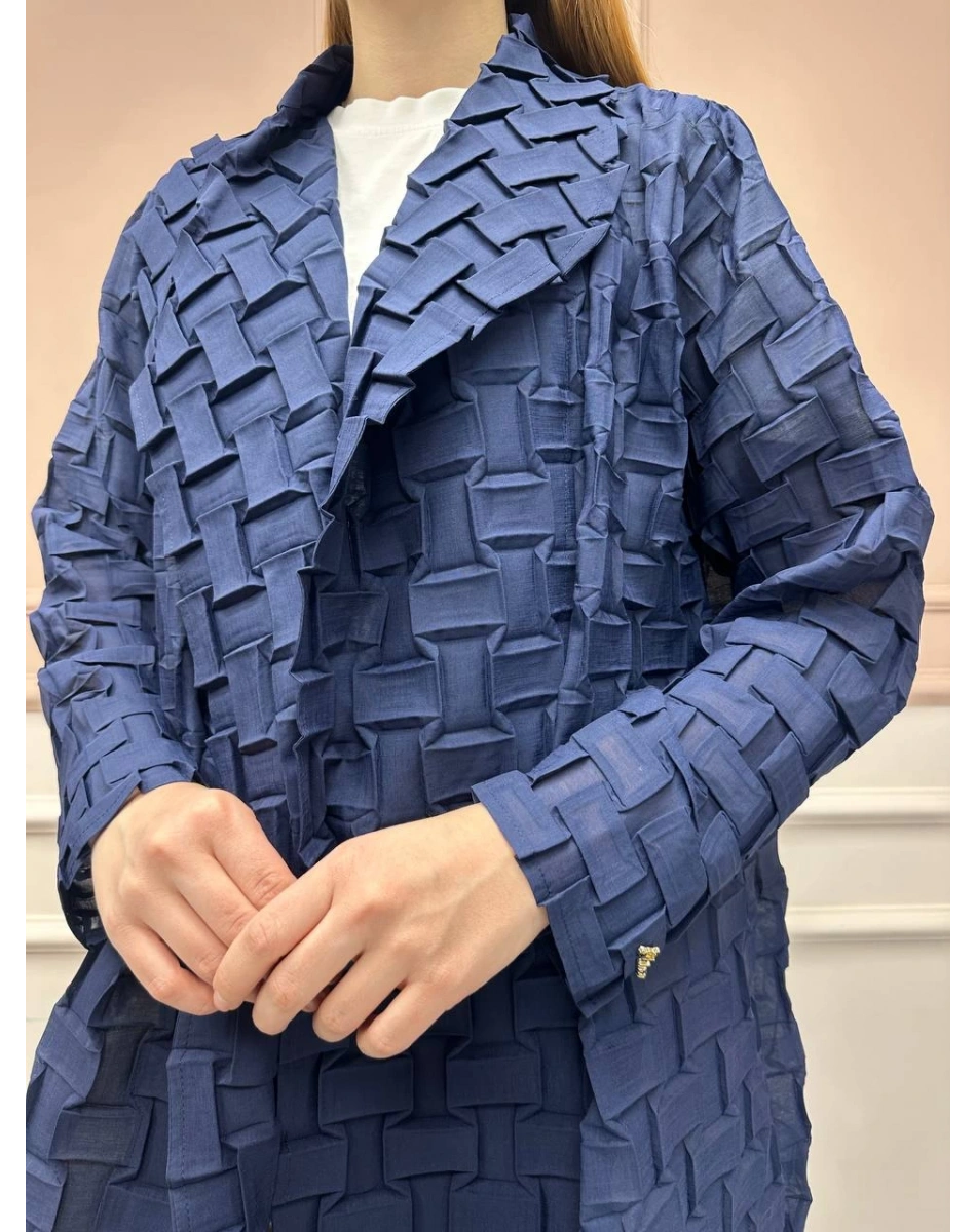 Ghisa 25YGSCKT3105 Lacivert Transparan Ceket