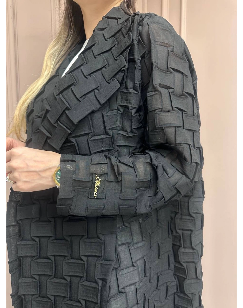 Ghisa 25YGSCKT3105 Siyah Transparan Ceket