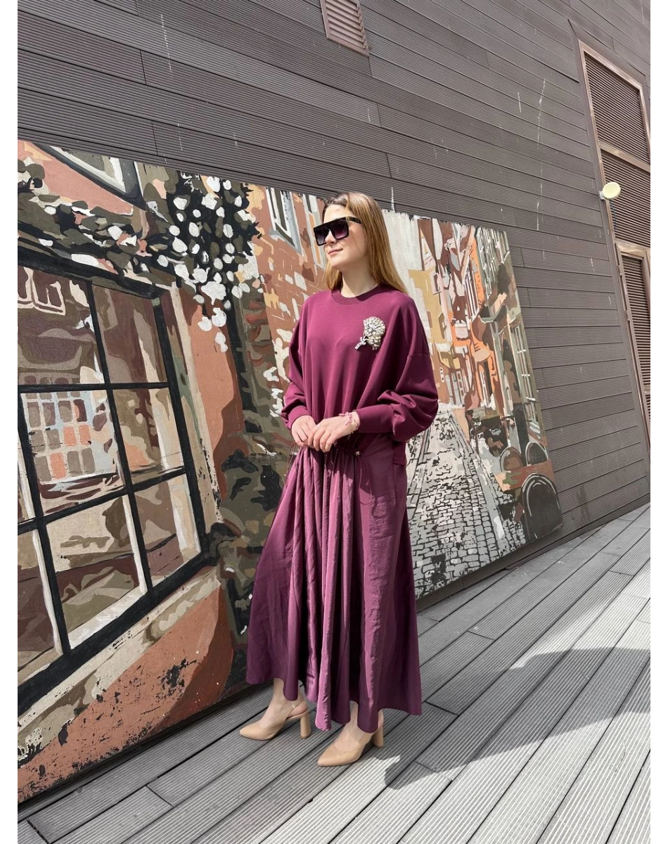 Ghisa 25YGSELB4959 Bordo Elbise