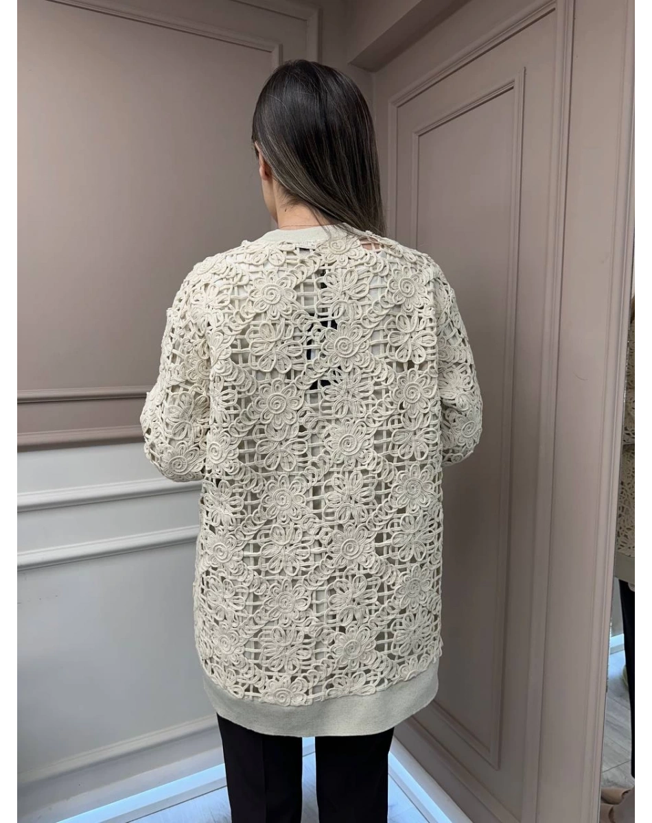 Ghisa 25YGSHRK3075 Bej Dantel Hırka