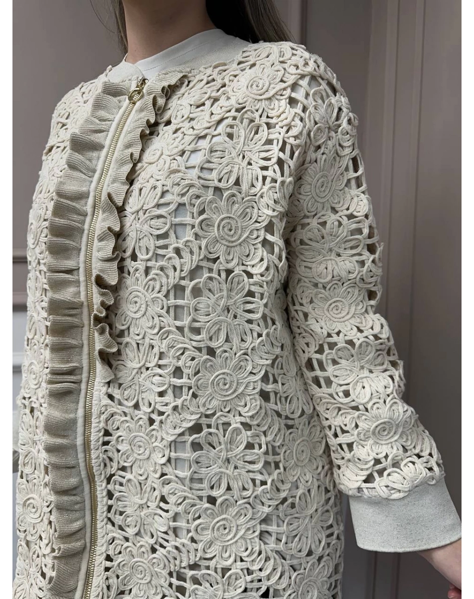 Ghisa 25YGSHRK3075 Bej Dantel Hırka