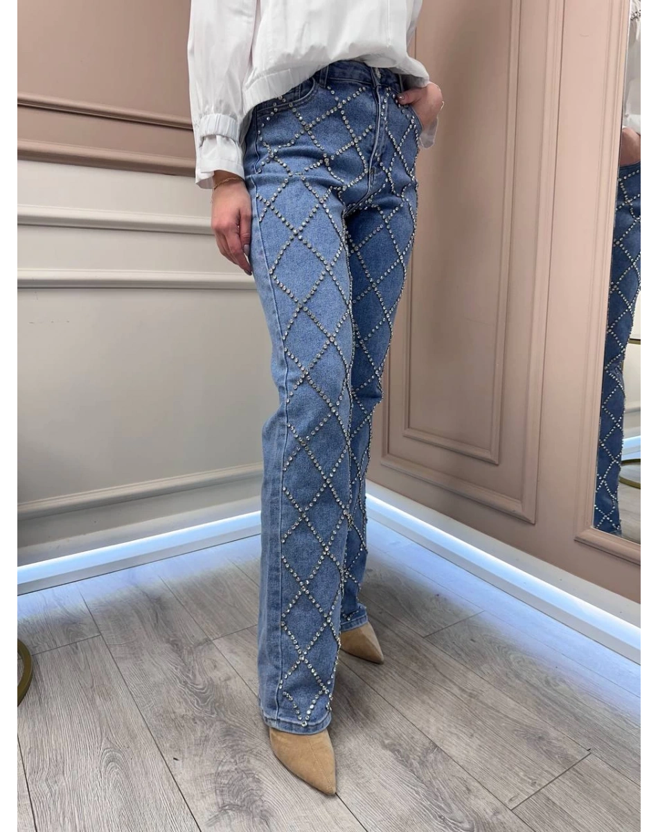 Ghisa 25YGSPNT8700 Mavi Taşlı Pantolon