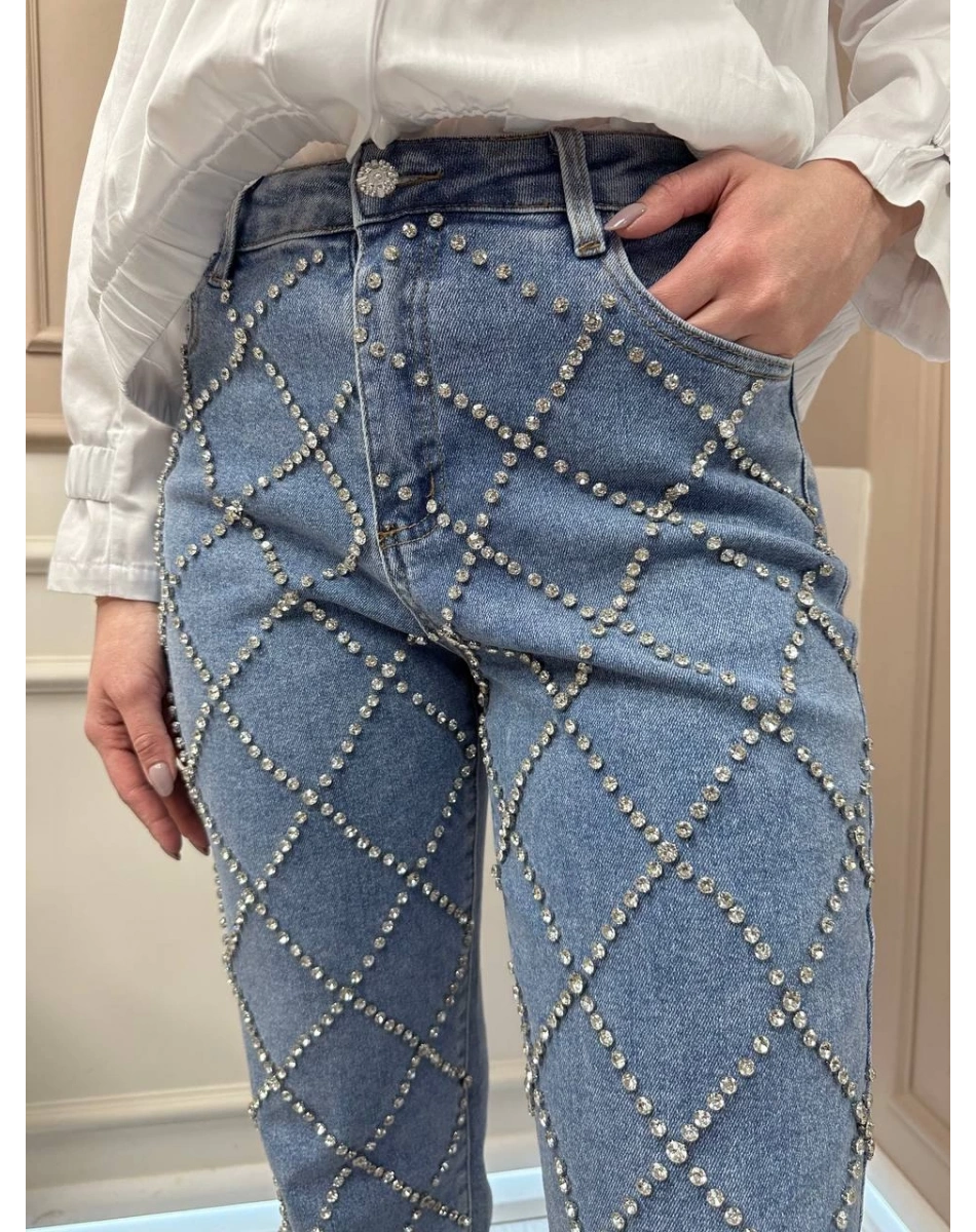 Ghisa 25YGSPNT8700 Mavi Taşlı Pantolon