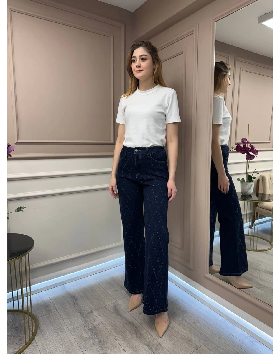 Ghisa 25YGSPNT8778 Mavi Taşlı Pantolon