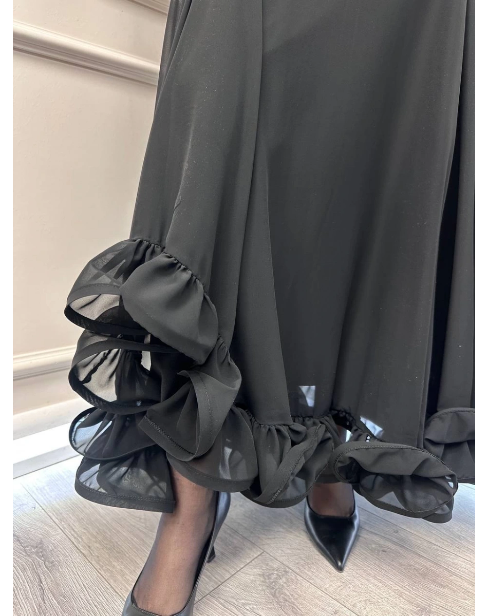 Ghisa 25YGSTKM1860 Siyah Etek Ucu Detaylı Takım