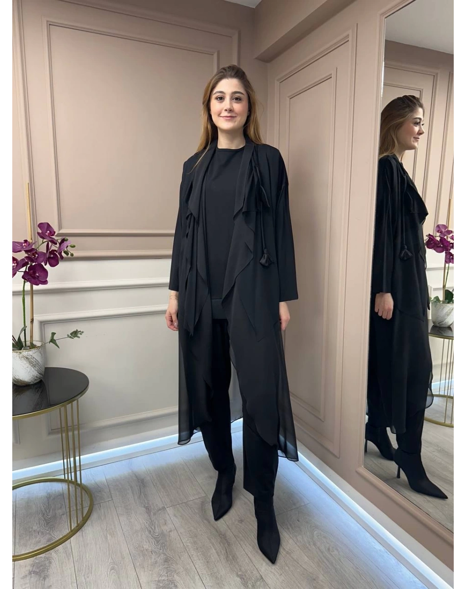 Ghisa 25YGSTKM2669 Siyah Üçlü Takım