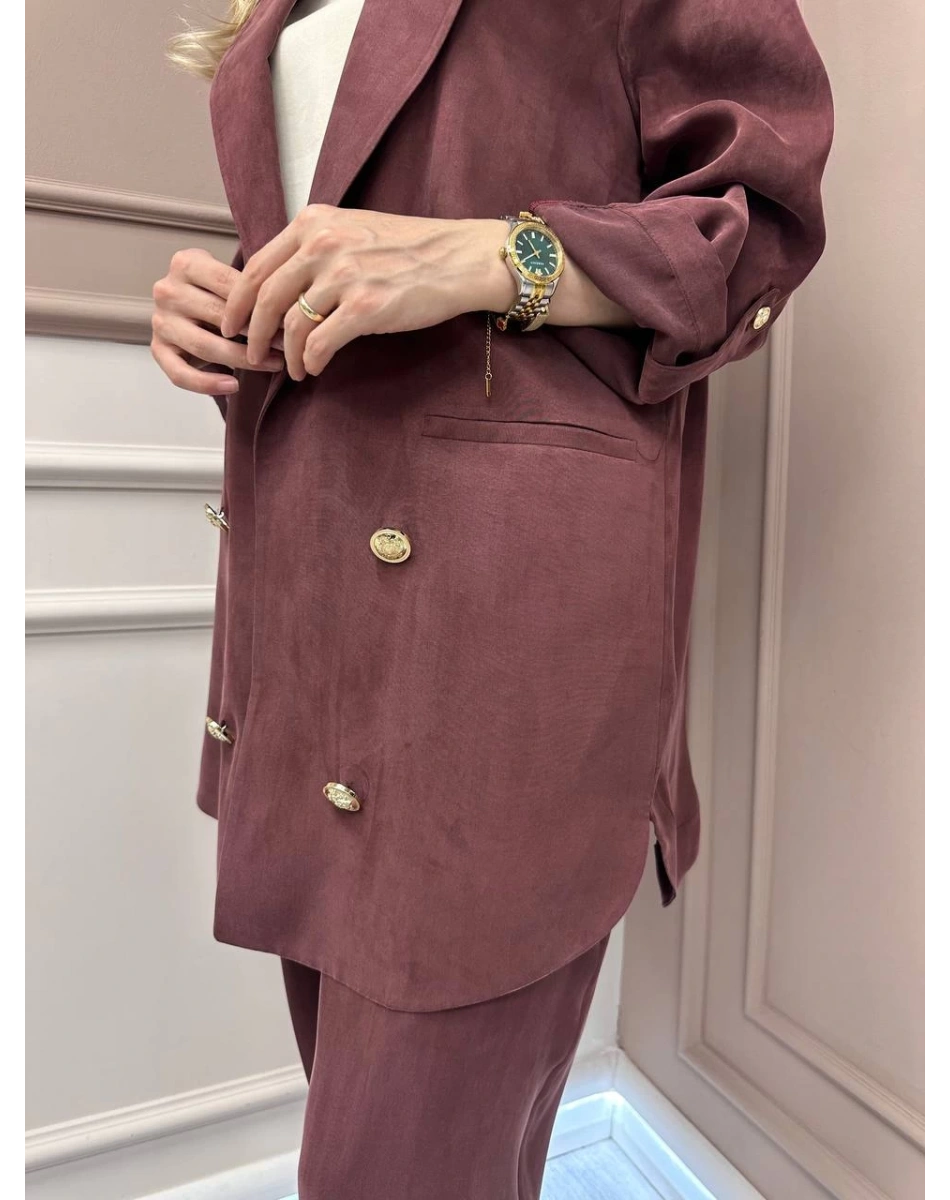 Ghisa 25YGSTKM3047 Bordo İpek İkili Takım