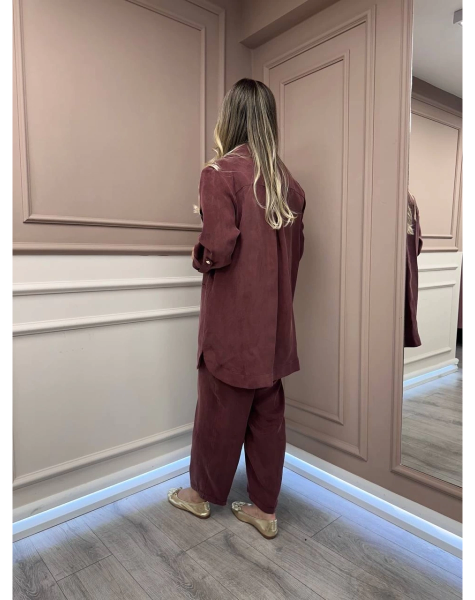 Ghisa 25YGSTKM3047 Bordo İpek İkili Takım