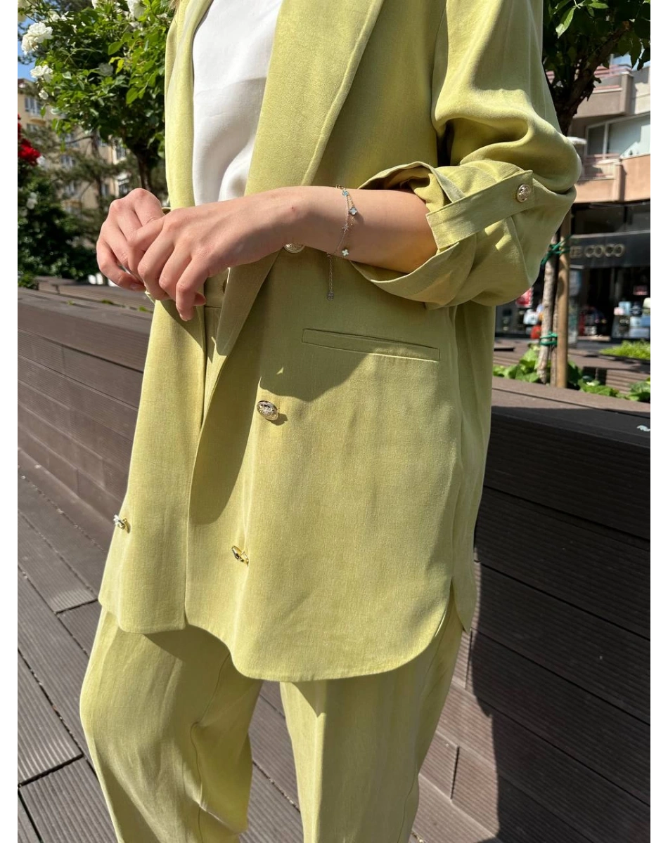 Ghisa 25YGSTKM3047 Safran İpek İkili Takım