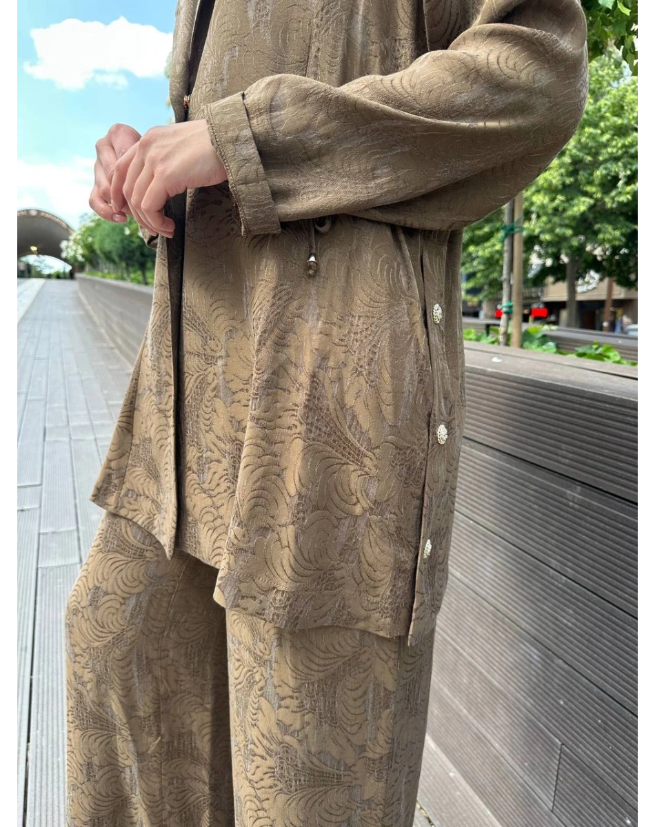 Ghisa 25YGSTKM3178 Kahve İkili Takım