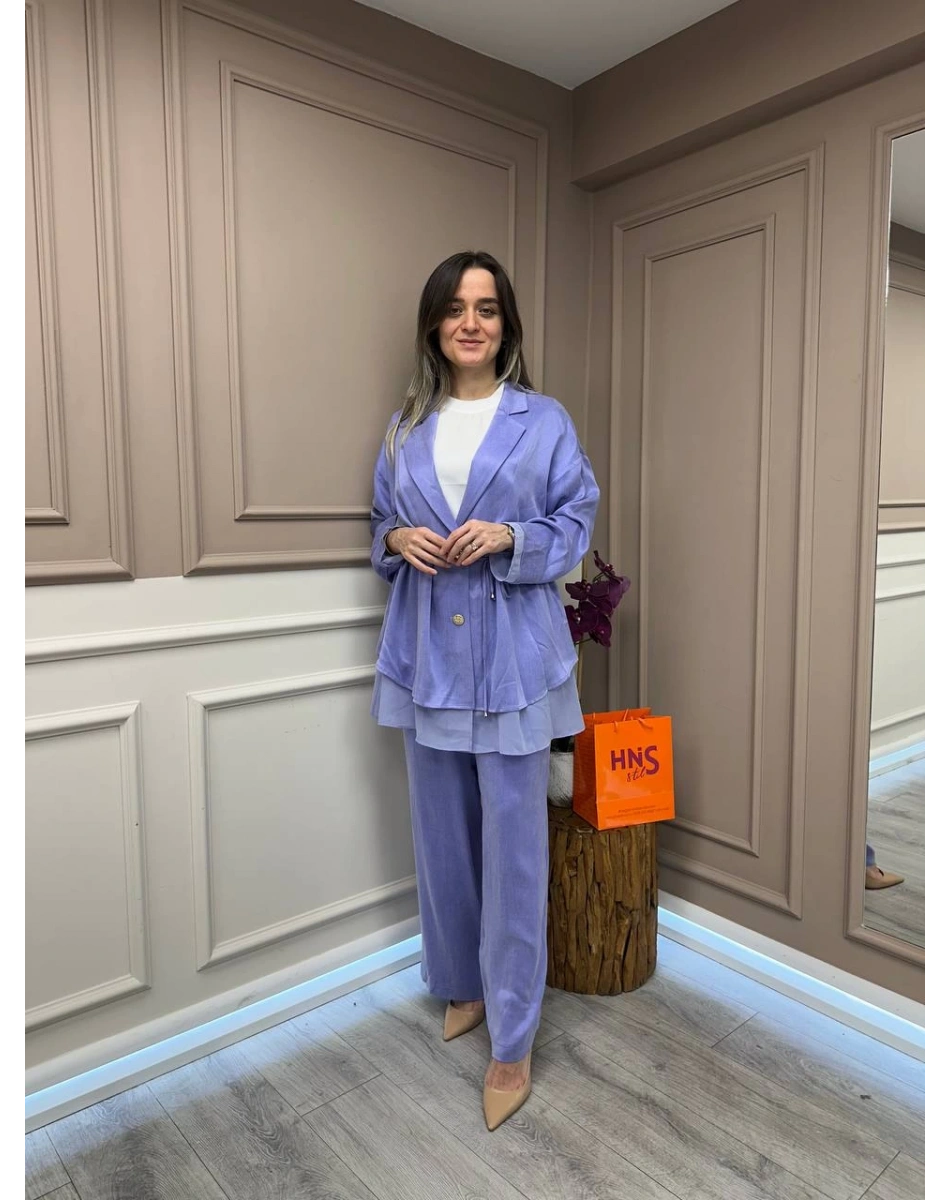 Ghisa 25YGSTKM3182 Lila Önü Bağlamalı İkili Takım