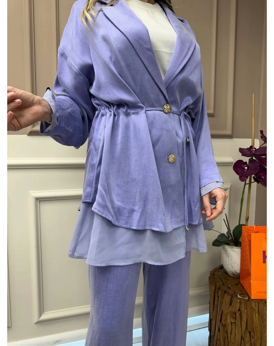 Ghisa 25YGSTKM3182 Lila Önü Bağlamalı İkili Takım