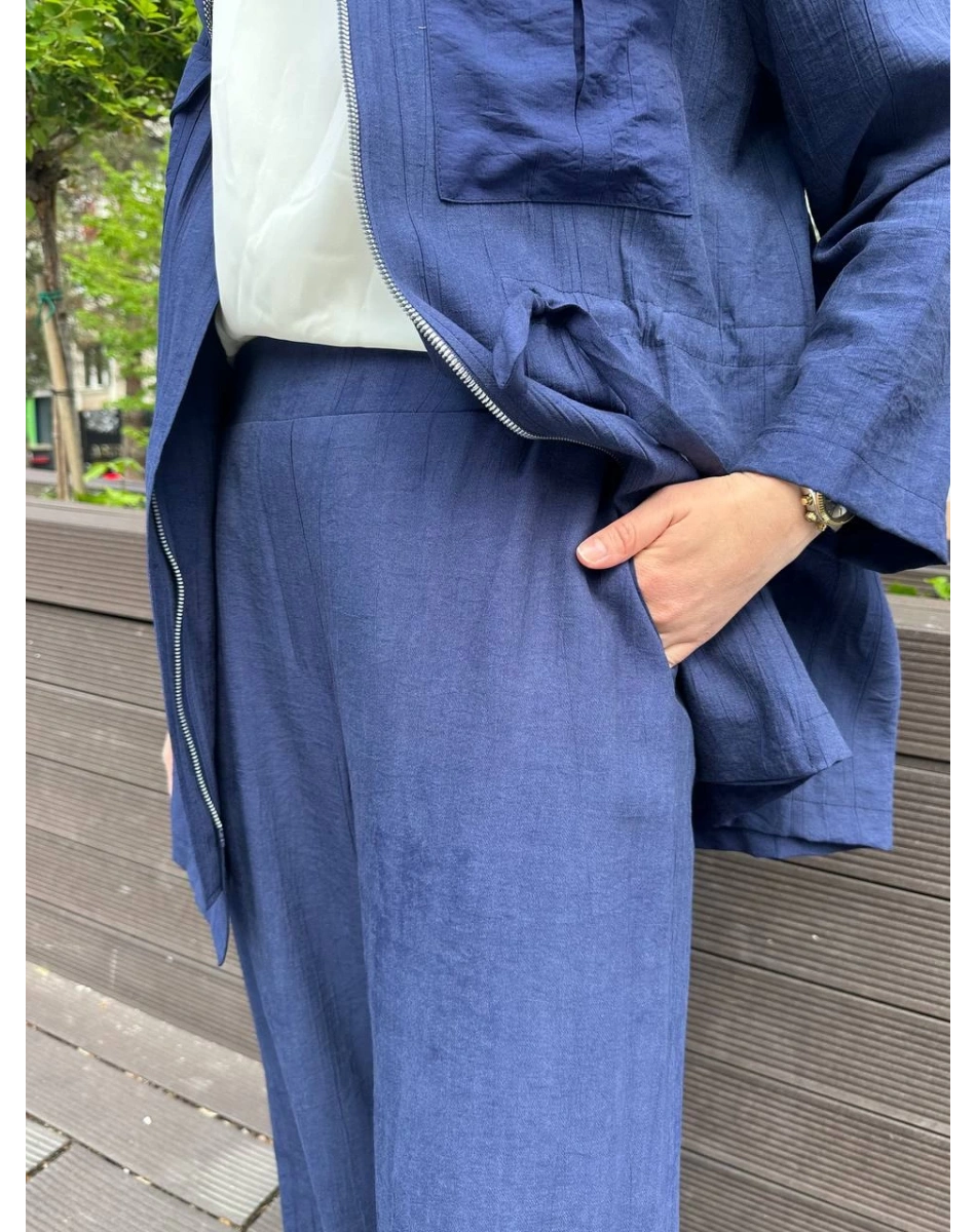 Ghisa 25YGSTKM3936 Lacivert Beli Bağlamalı İkili Takım