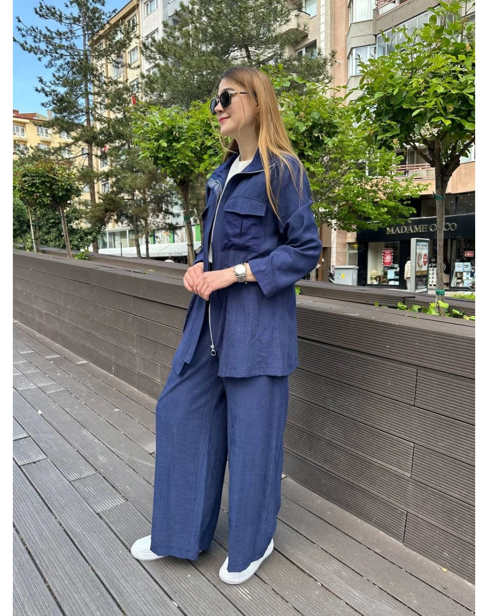 Ghisa 25YGSTKM3936 Lacivert Beli Bağlamalı İkili Takım