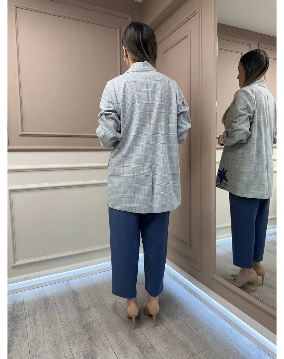 Ghisa 25YGSTKM3940 Mavi Ceket Pantolon Takım