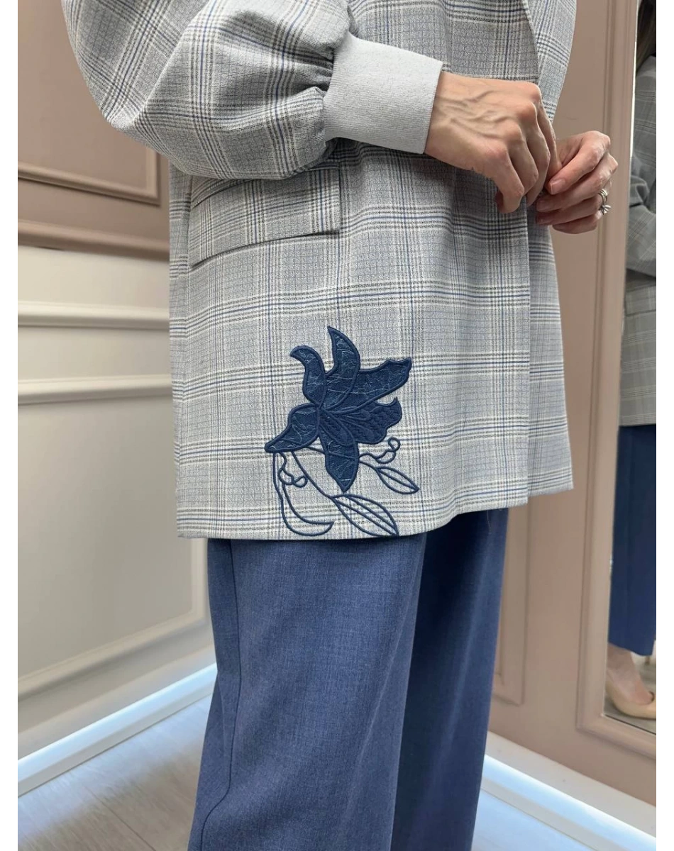 Ghisa 25YGSTKM3940 Mavi Ceket Pantolon Takım