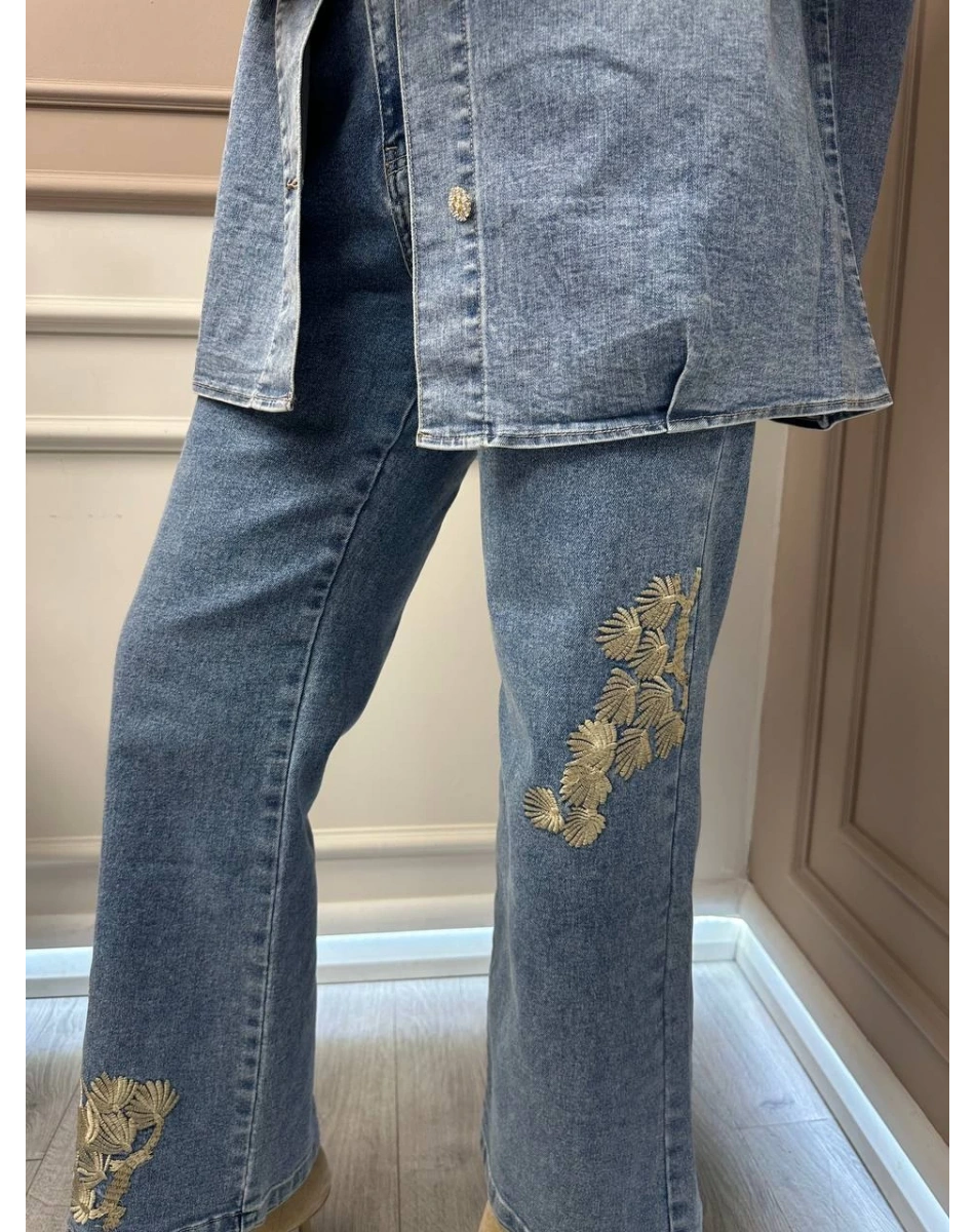 Ghisa 25YGSTKM3951 Mavi Kot İkili Takım