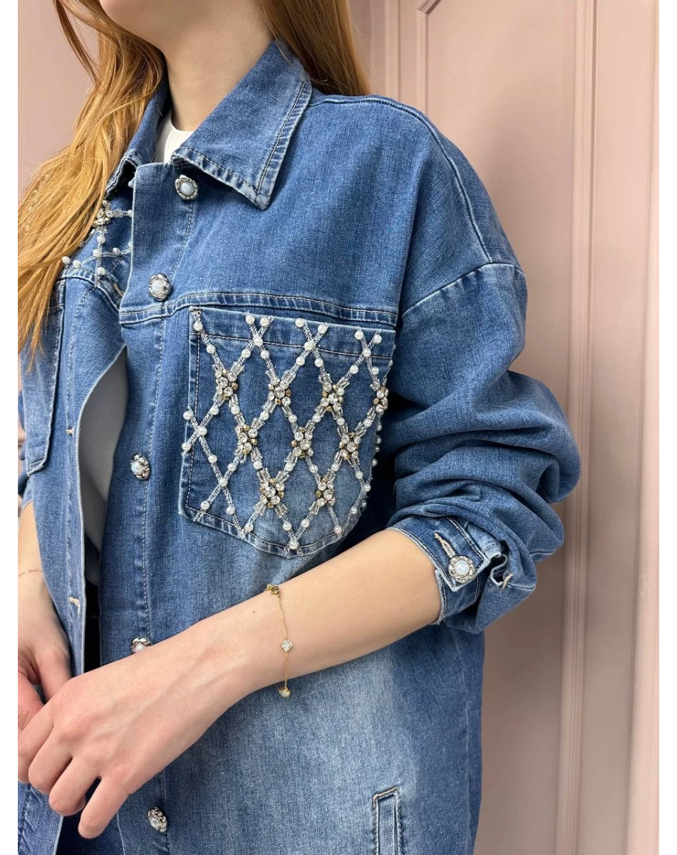 Ghisa 25YGSTKM3952 Mavi İkili Kot Takım