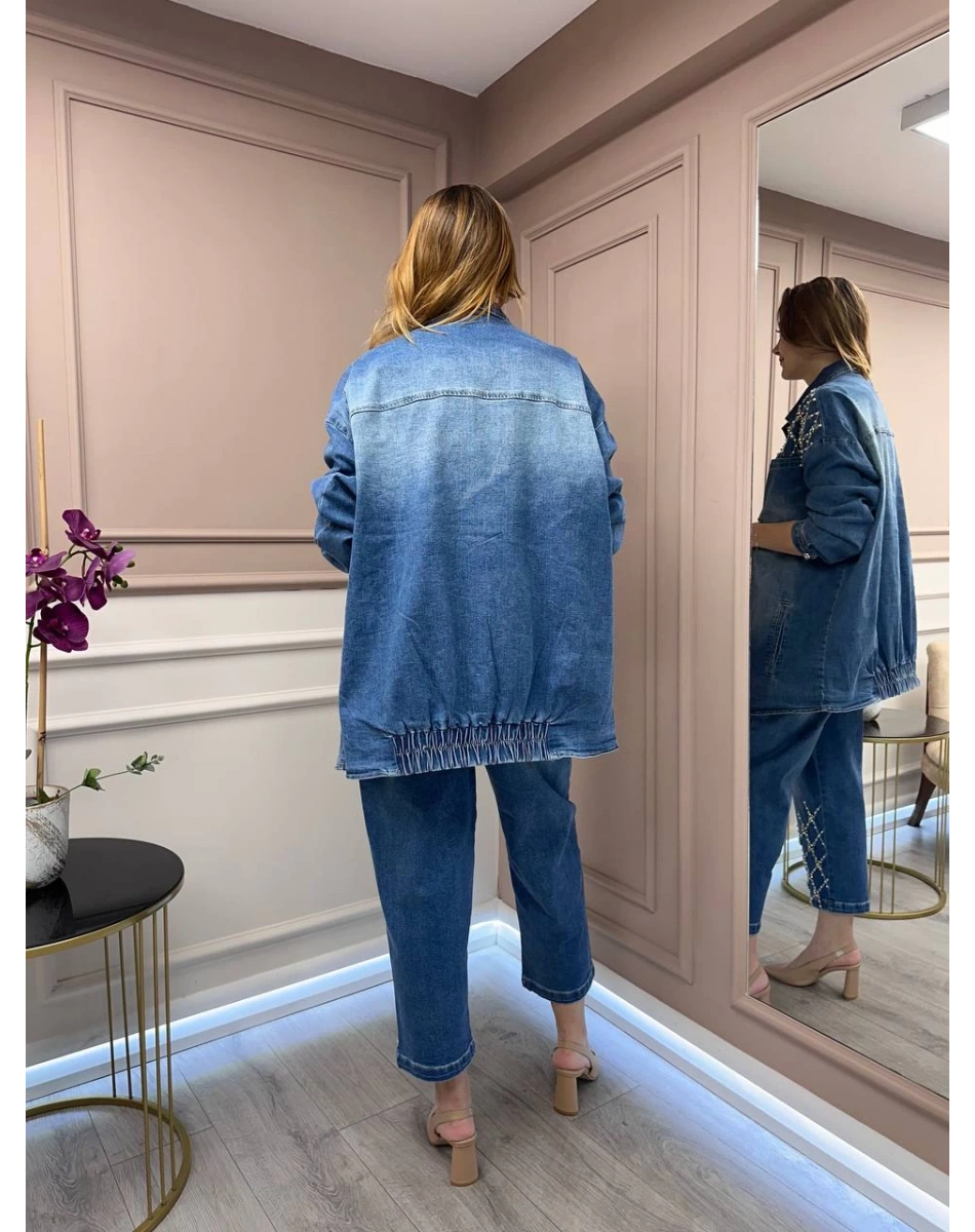 Ghisa 25YGSTKM3952 Mavi İkili Kot Takım