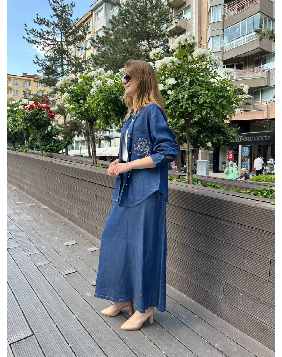 Ghisa 25YGSTKM4029 Mavi Etekli Takım