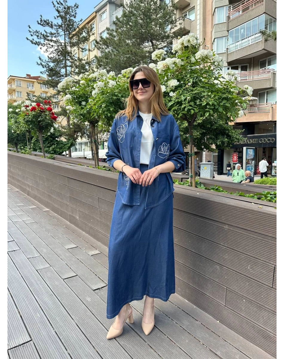 Ghisa 25YGSTKM4029 Mavi Etekli Takım