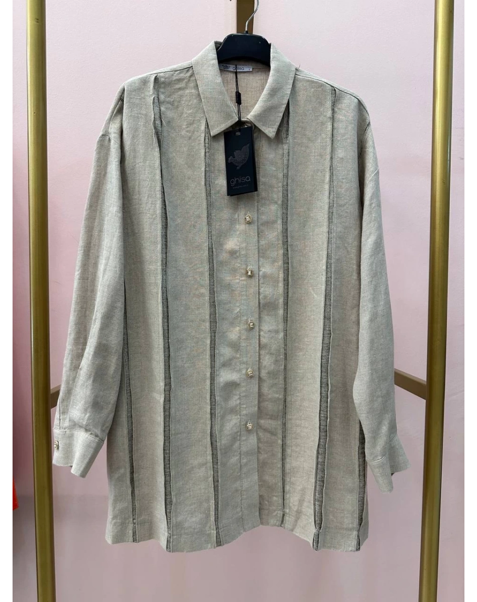 Ghisa 25YGSTKM4038 Taş Keten İkili Takım