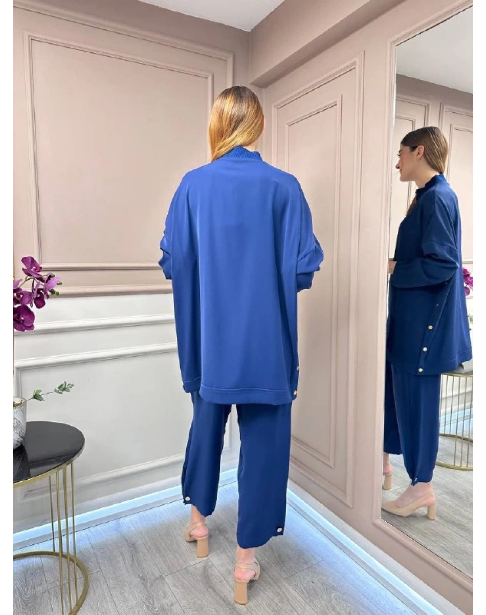 Ghisa 25YGSTKM4401 Lacivert Fermuar Detaylı İkili Takım