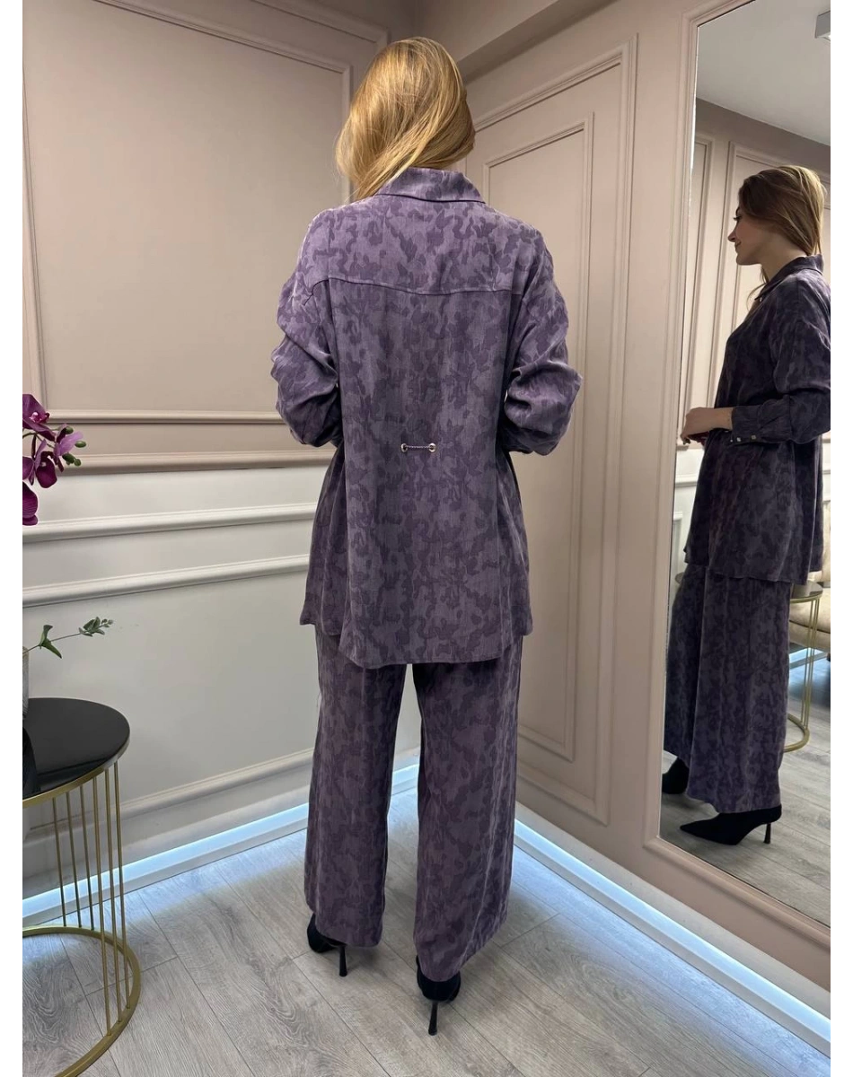 Ghisa 25YGSTKM4598 Mürdüm Desenli İkili Takım