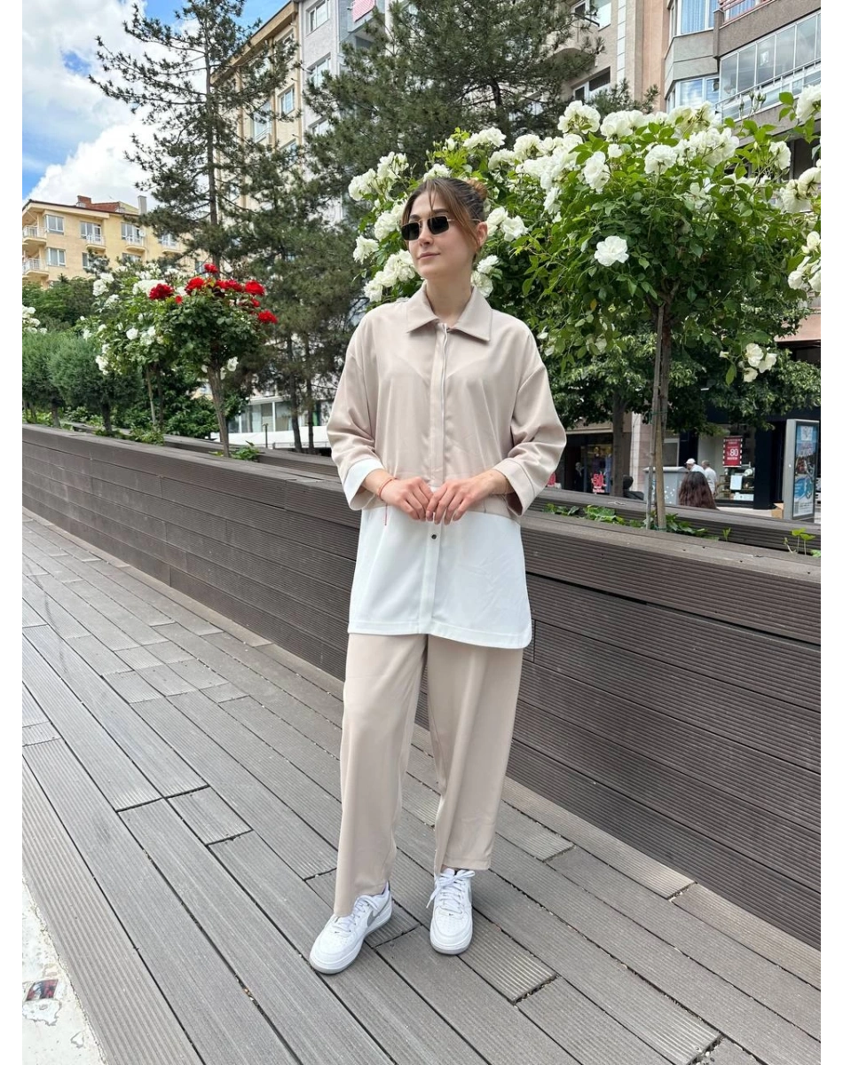 Ghisa 25YGSTKM4744 Bej İkili Takım