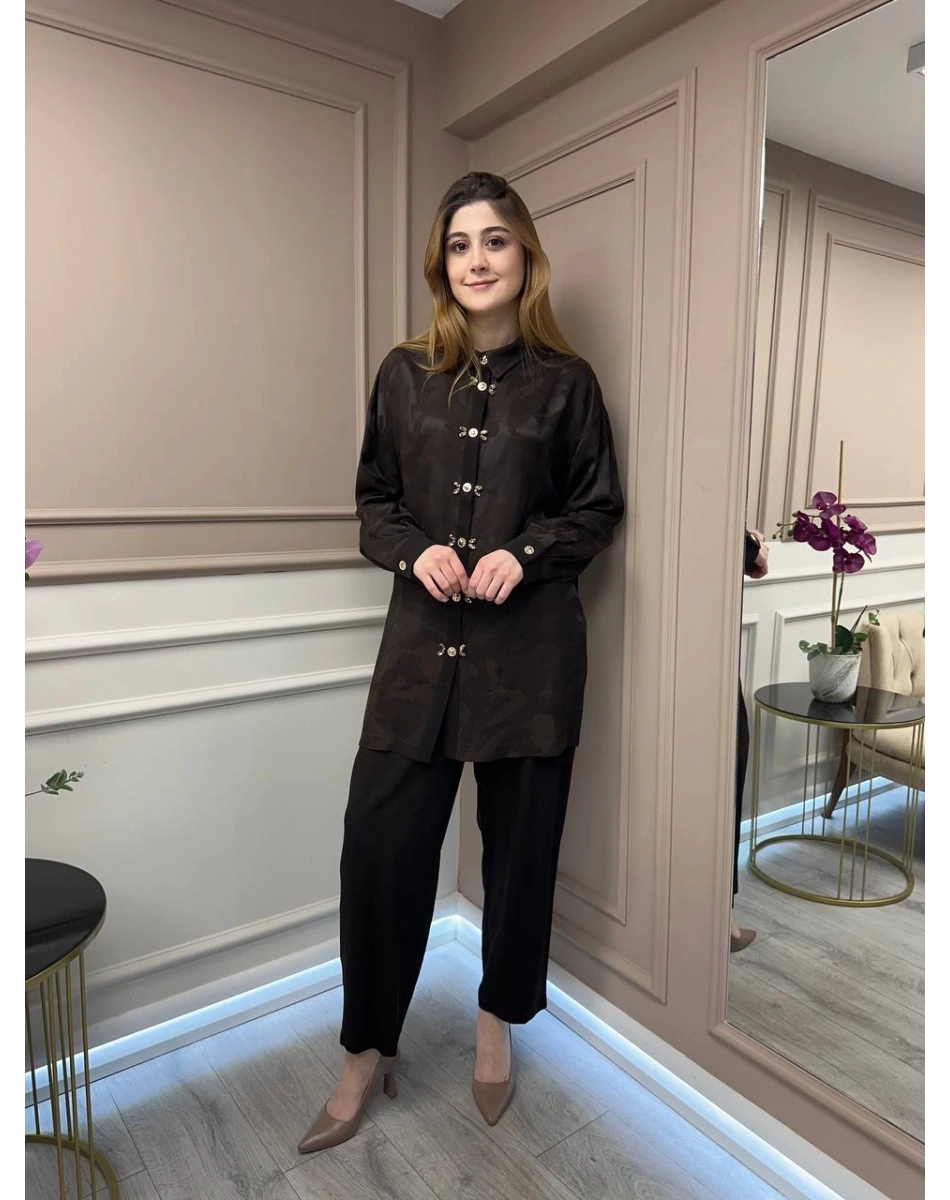 Ghisa 25YGSTKM4817 Kahve İkili Takım