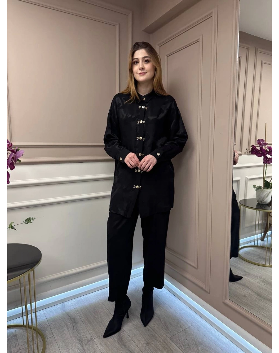 Ghisa 25YGSTKM4817 Siyah İkili Takım