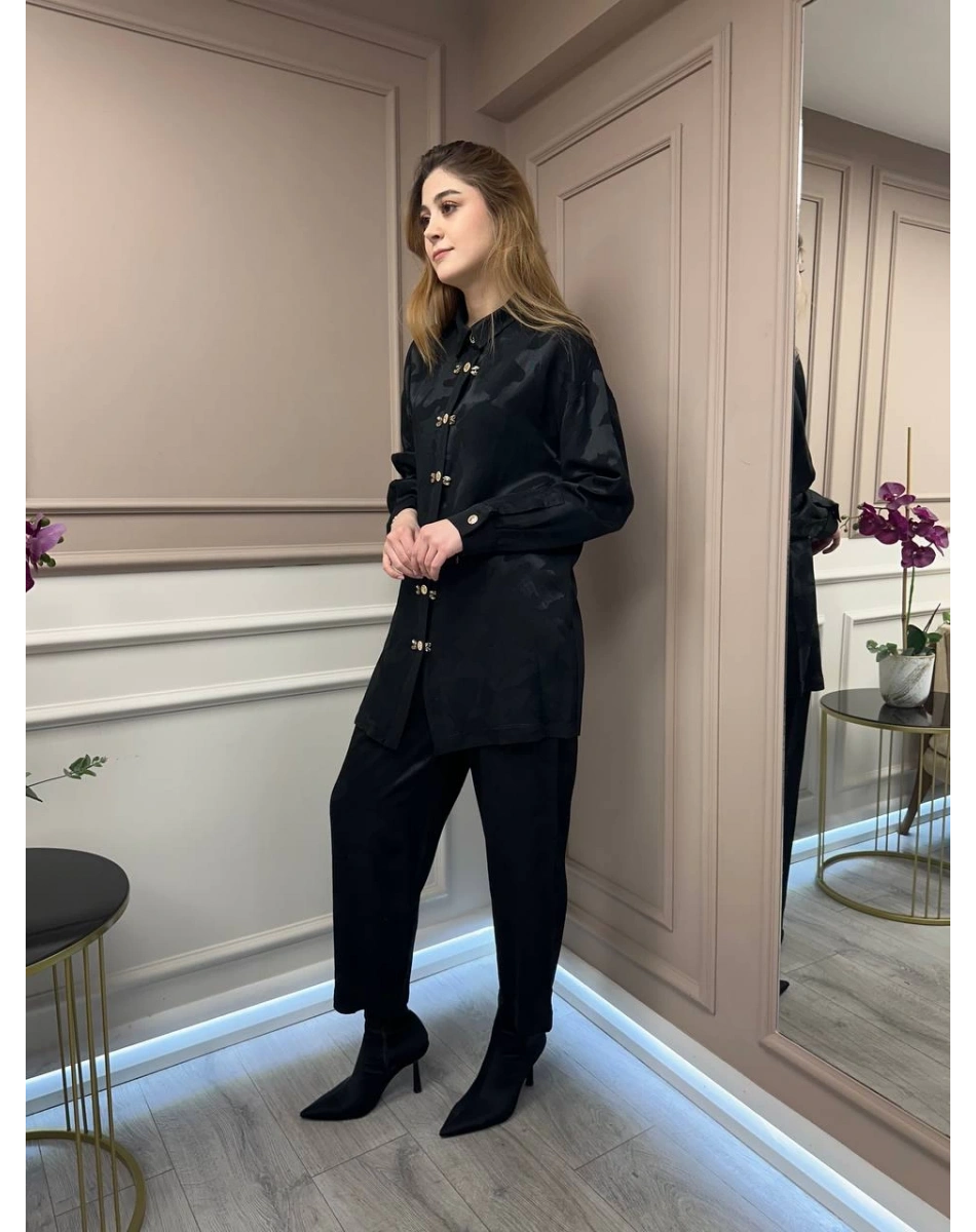 Ghisa 25YGSTKM4817 Siyah İkili Takım