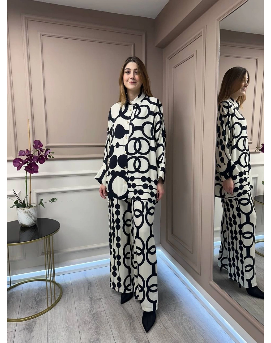 Ghisa 25YGSTKM4824 Ekru İkili Takım