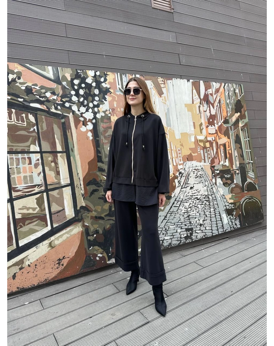 Ghisa 25YGSTKM4837 Siyah İkili Takım