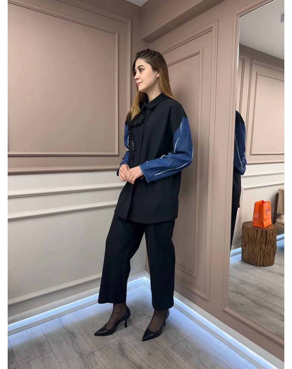 Ghisa 25YGSTKM4943 Siyah İkili Takım