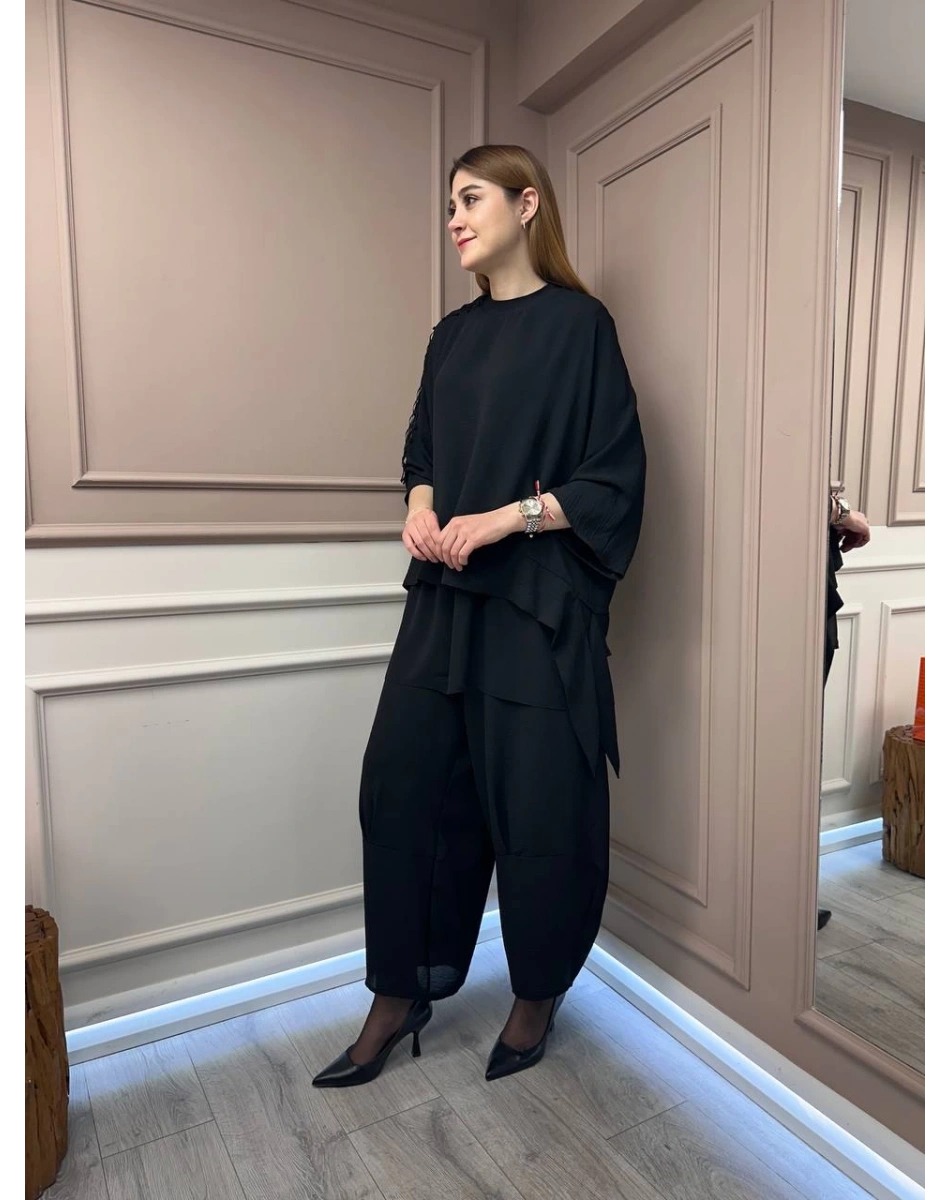 Ghisa 25YGSTKM4970 Siyah İkili Takım