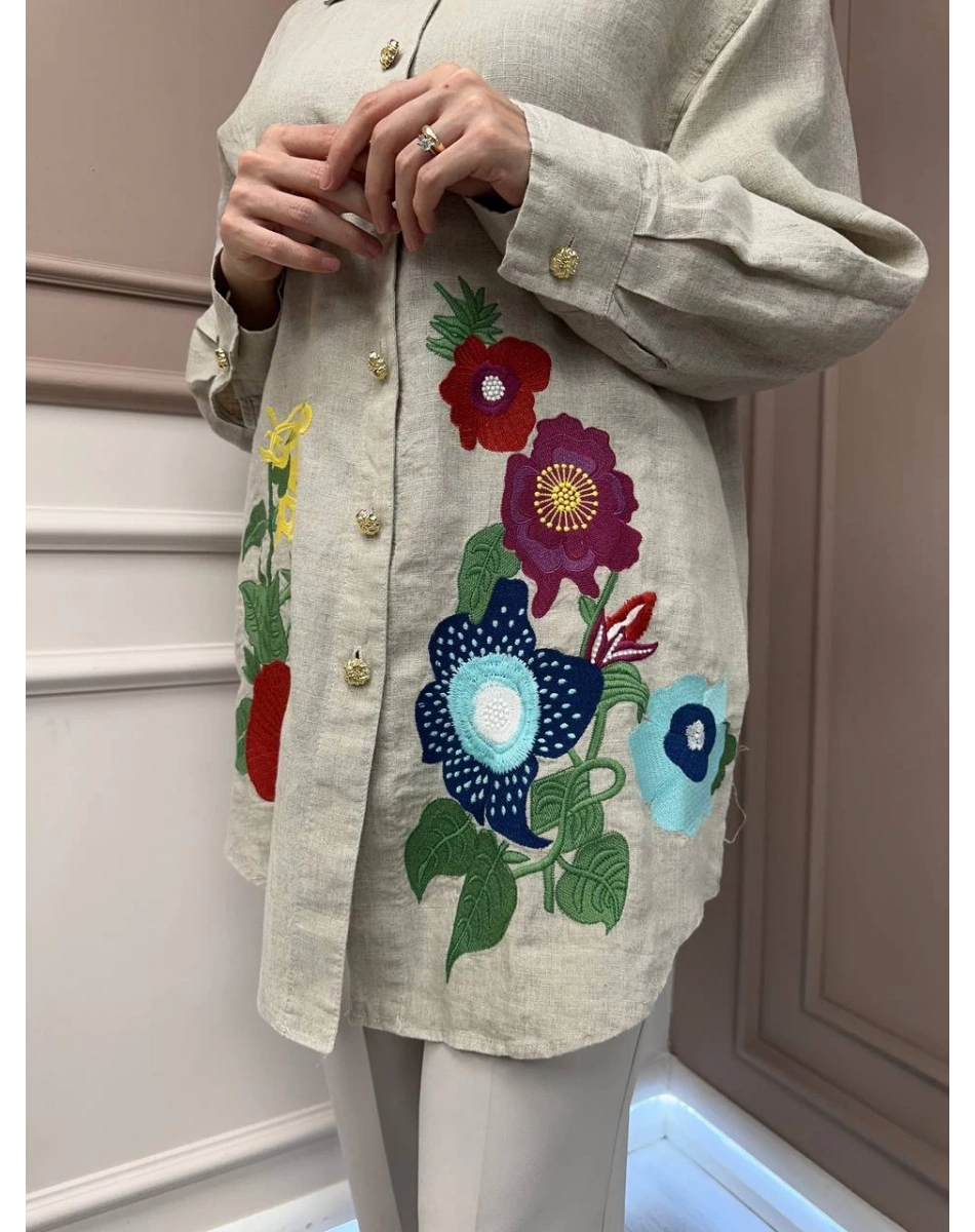 Ghisa 25YGSTNK4036 Taş Nakış Detaylı Tunik