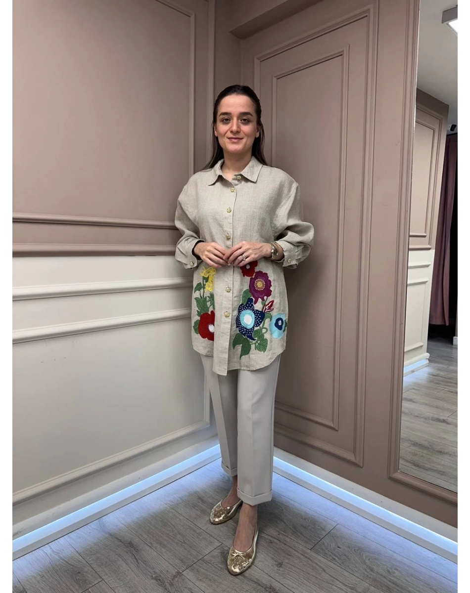 Ghisa 25YGSTNK4036 Taş Nakış Detaylı Tunik