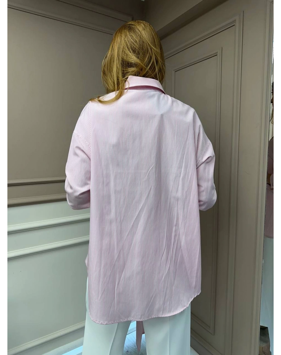 Ghisa 25YGSTNK4627 Pembe Çizgili Tunik