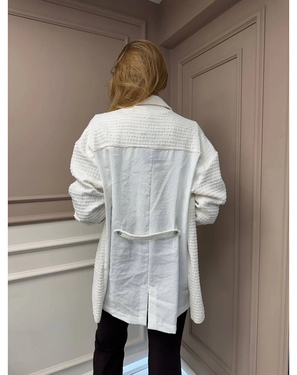 Ghisa 25YGSTNK4833 Ekru Taş Detaylı Tunik