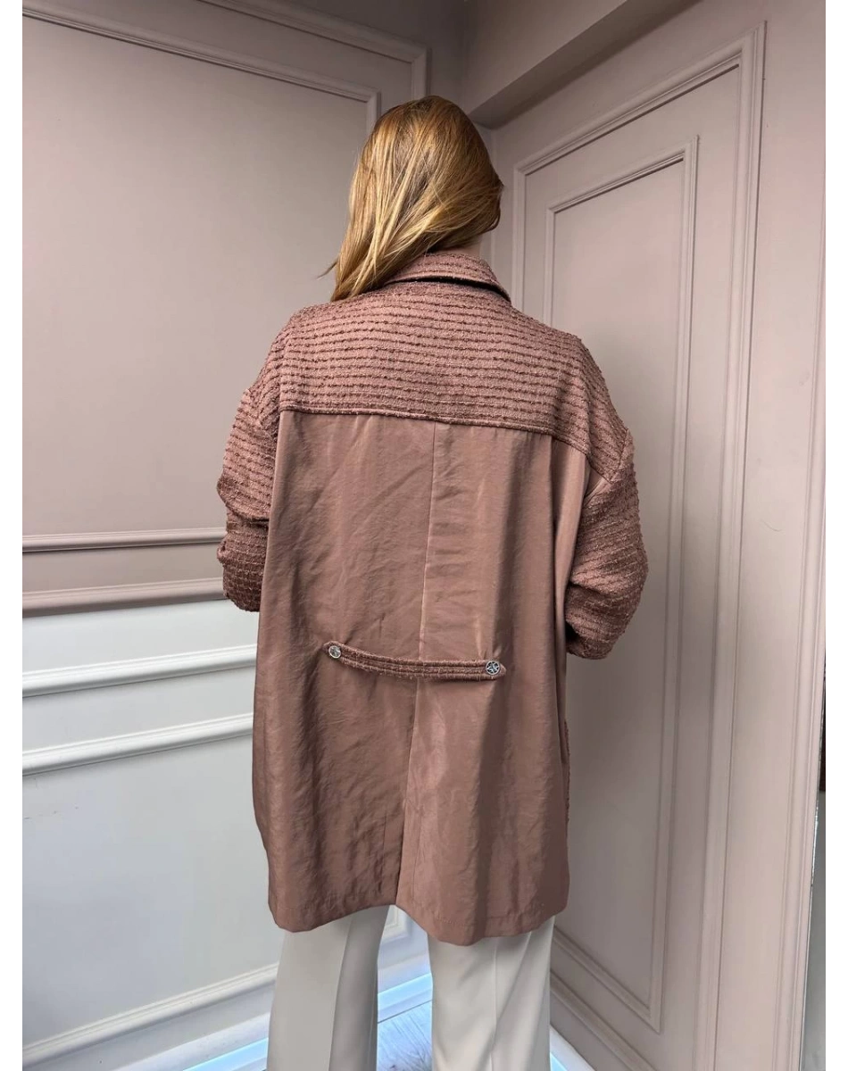 Ghisa 25YGSTNK4833 Kahve Taş Detaylı Tunik