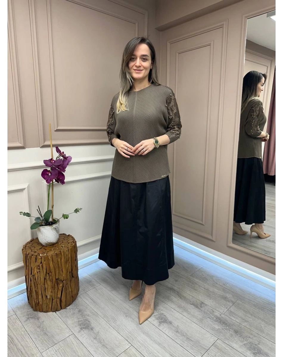 Ghisa 25YGSTNK4899 Vizon Kol Detaylı Tunik