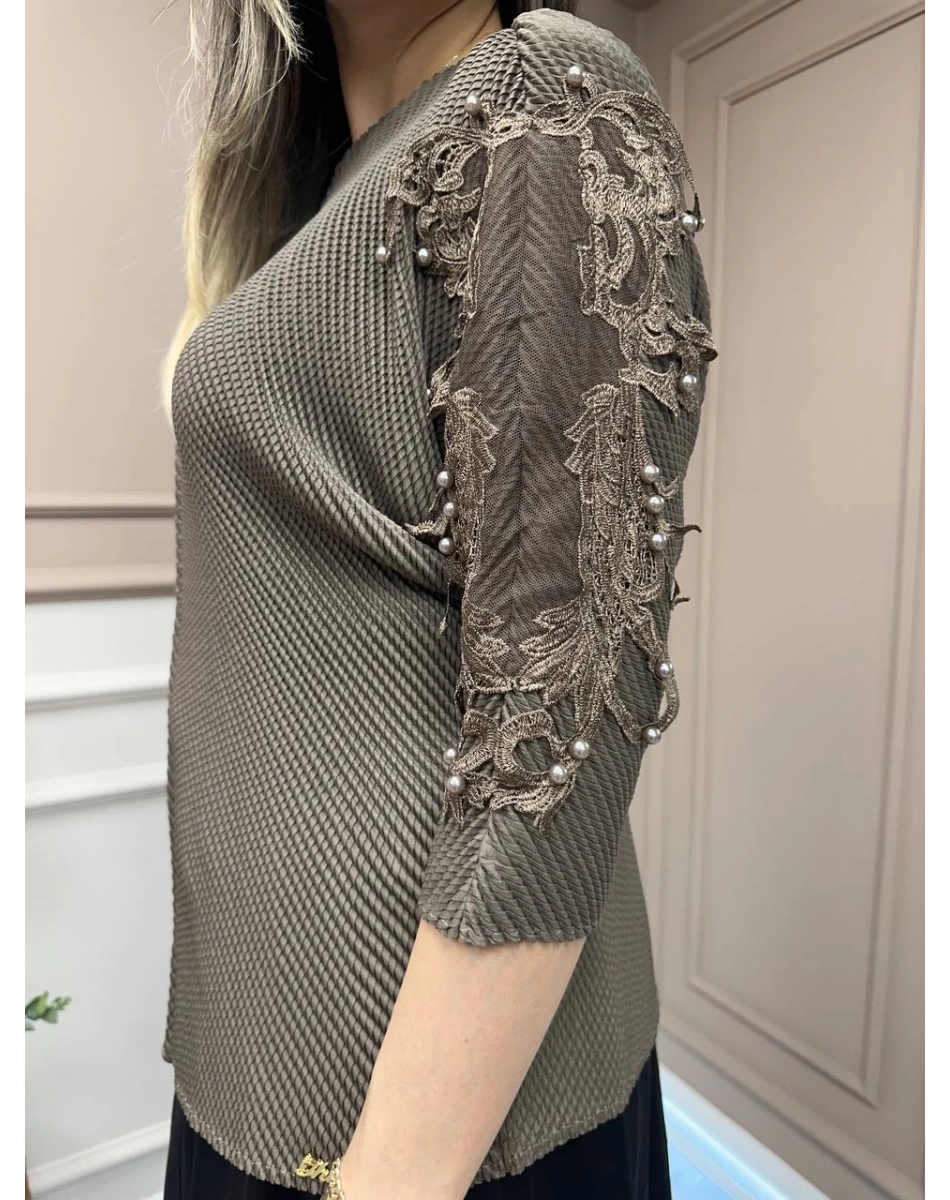 Ghisa 25YGSTNK4899 Vizon Kol Detaylı Tunik