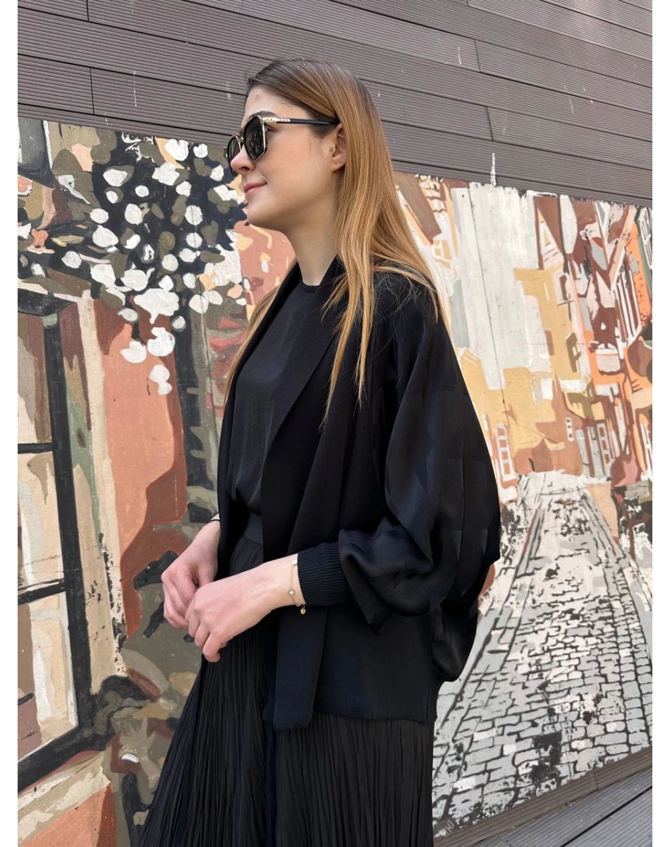 Ghisa 25YÖRHRK3157 Siyah Hırka