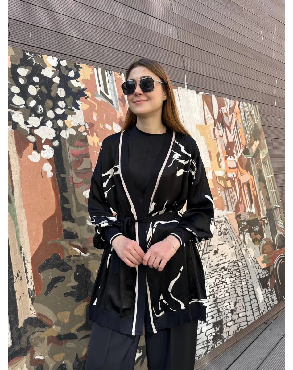 Ghisa 25YÖRHRK3163 Siyah Hırka