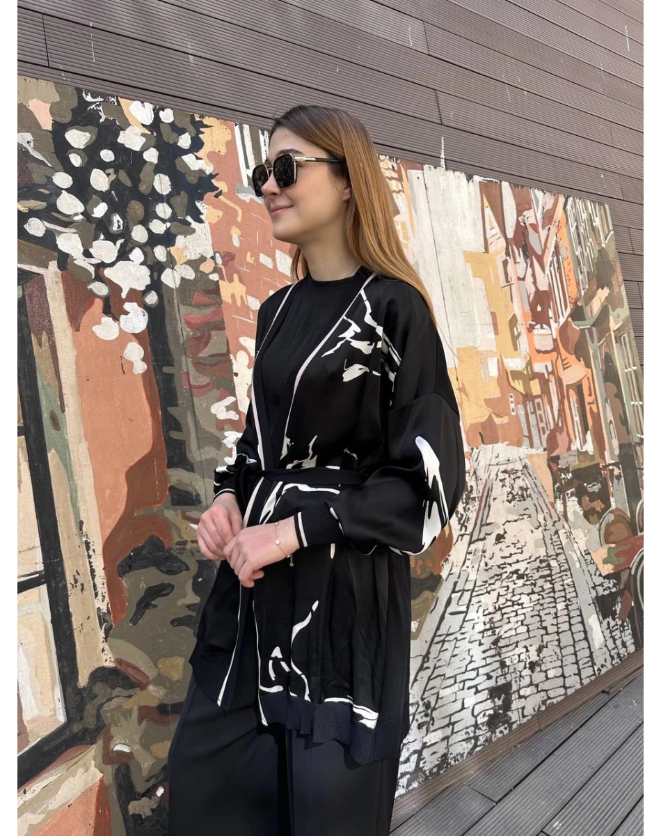 Ghisa 25YÖRHRK3163 Siyah Hırka